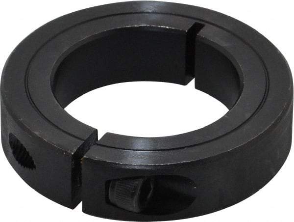 Climax Metal Products - 1-1/2" Bore, Steel, One Piece Clamp Collar - 2-3/8" Outside Diam, 9/16" Wide - Americas Industrial Supply