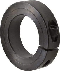 Climax Metal Products - 1-11/16" Bore, Steel, One Piece One Piece Split Shaft Collar - 2-3/4" Outside Diam, 11/16" Wide - Americas Industrial Supply