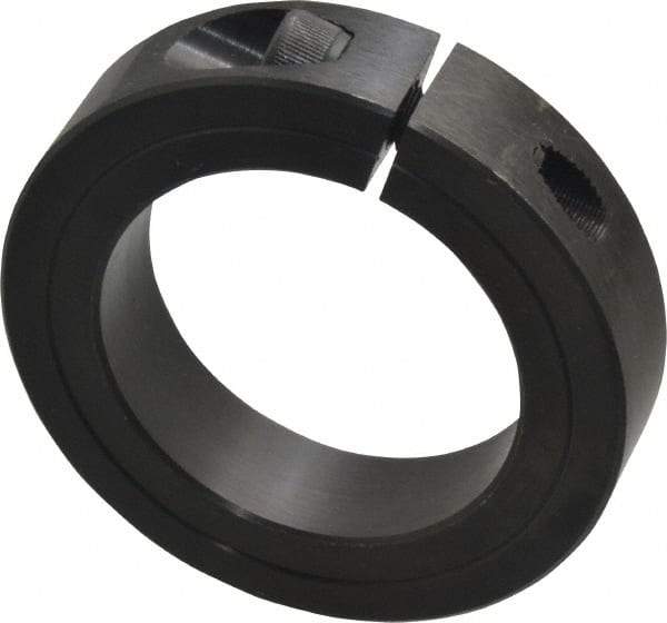 Climax Metal Products - 2" Bore, Steel, One Piece Clamp Collar - 3" Outside Diam, 11/16" Wide - Americas Industrial Supply