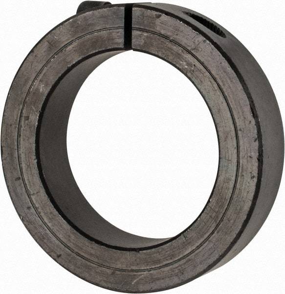 Climax Metal Products - 2-3/16" Bore, Steel, One Piece Clamp Collar - 3-1/4" Outside Diam, 3/4" Wide - Americas Industrial Supply