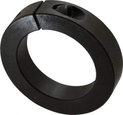 Climax Metal Products - 2-3/8" Bore, Steel, One Piece One Piece Split Shaft Collar - 3-1/2" Outside Diam, 3/4" Wide - Americas Industrial Supply