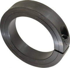 Climax Metal Products - 3" Bore, Steel, One Piece Clamp Collar - 4-1/4" Outside Diam, 7/8" Wide - Americas Industrial Supply