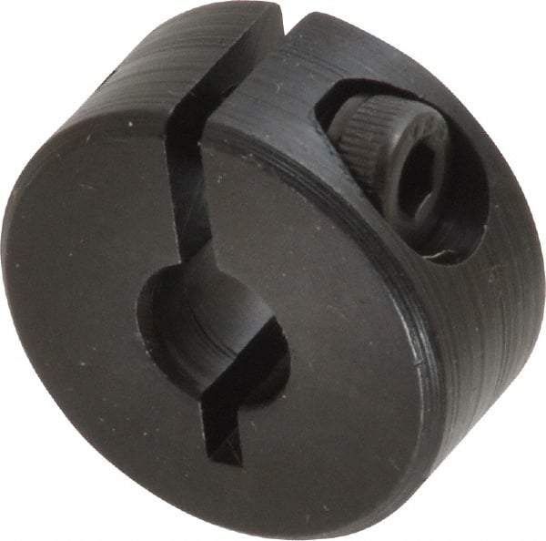 Climax Metal Products - 6mm Bore, Steel, One Piece Clamp Collar - 3/4" Outside Diam - Americas Industrial Supply