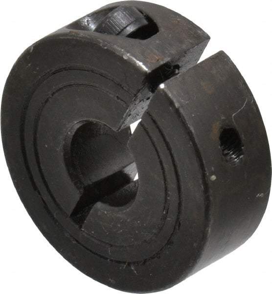 Climax Metal Products - 8mm Bore, Steel, One Piece Clamp Collar - 1" Outside Diam - Americas Industrial Supply