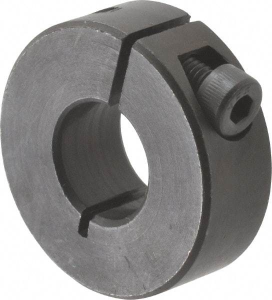 Climax Metal Products - 13mm Bore, Steel, One Piece Clamp Collar - 1-1/4" Outside Diam - Americas Industrial Supply