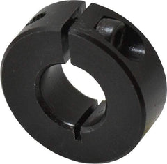 Climax Metal Products - 14mm Bore, Steel, One Piece Clamp Collar - 1-1/4" Outside Diam - Americas Industrial Supply