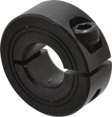 Climax Metal Products - 15mm Bore, Steel, One Piece Clamp Collar - 1-3/8" Outside Diam - Americas Industrial Supply