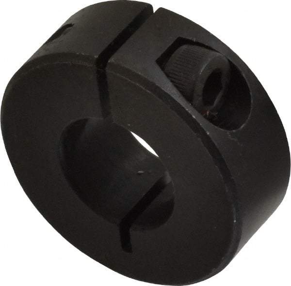 Climax Metal Products - 16mm Bore, Steel, One Piece Clamp Collar - 1-3/8" Outside Diam - Americas Industrial Supply