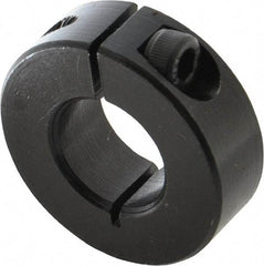 Climax Metal Products - 18mm Bore, Steel, One Piece Clamp Collar - 1-1/2" Outside Diam - Americas Industrial Supply