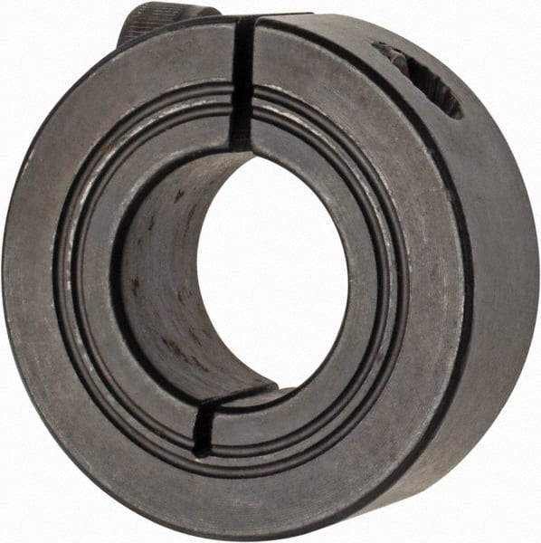 Climax Metal Products - 19mm Bore, Steel, One Piece Clamp Collar - 1-5/8" Outside Diam - Americas Industrial Supply