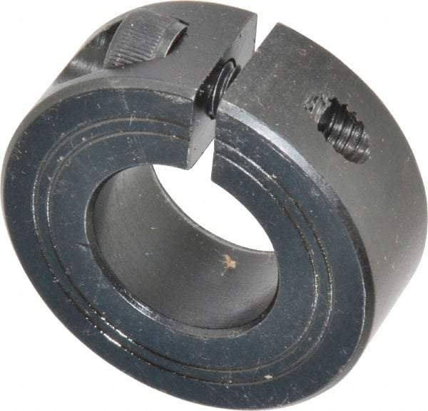 Climax Metal Products - 20mm Bore, Steel, One Piece Clamp Collar - 1-5/8" Outside Diam - Americas Industrial Supply