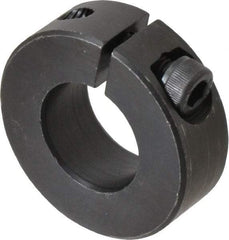 Climax Metal Products - 22mm Bore, Steel, One Piece Clamp Collar - 1-3/4" Outside Diam - Americas Industrial Supply