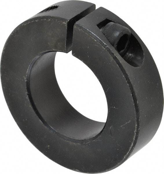 Climax Metal Products - 30mm Bore, Steel, One Piece Clamp Collar - 2-1/8" Outside Diam - Americas Industrial Supply