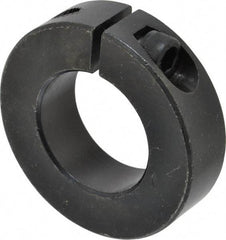 Climax Metal Products - 30mm Bore, Steel, One Piece Clamp Collar - 2-1/8" Outside Diam - Americas Industrial Supply