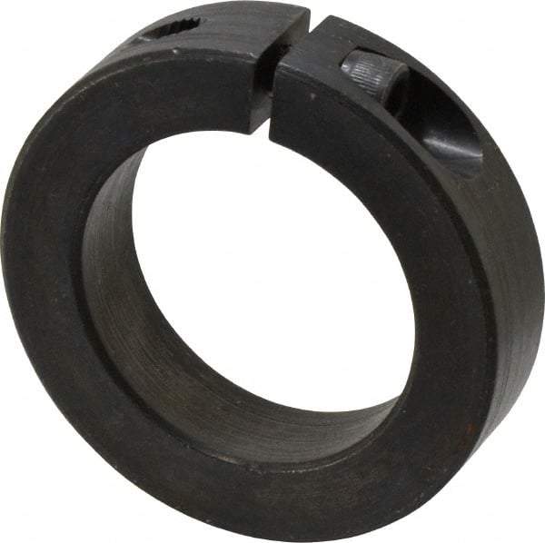 Climax Metal Products - 40mm Bore, Steel, One Piece Clamp Collar - 2-3/8" Outside Diam - Americas Industrial Supply