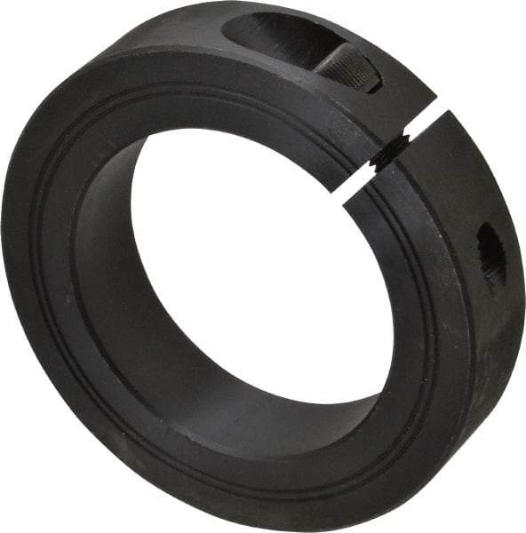 Climax Metal Products - 55mm Bore, Steel, One Piece Clamp Collar - 3-1/4" Outside Diam - Americas Industrial Supply