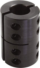 Climax Metal Products - 1-1/4" Inside x 2-1/4" Outside Diam, Two Piece Rigid Coupling without Keyway - 3-3/8" Long - Americas Industrial Supply