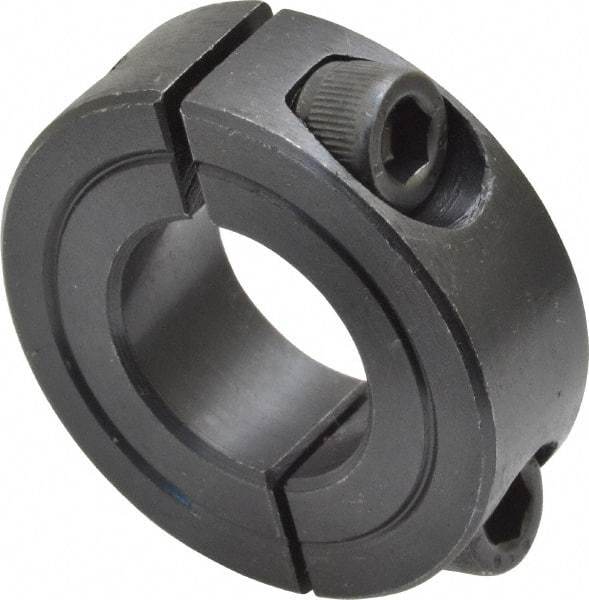 Climax Metal Products - 3/4" Bore, Steel, Two Piece Shaft Collar - 1-1/2" Outside Diam, 1/2" Wide - Americas Industrial Supply