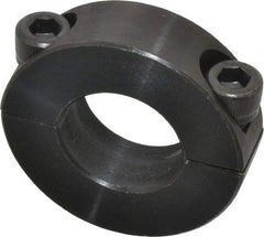 Climax Metal Products - 13/16" Bore, Steel, Two Piece Two Piece Split Shaft Collar - 1-5/8" Outside Diam, 1/2" Wide - Americas Industrial Supply