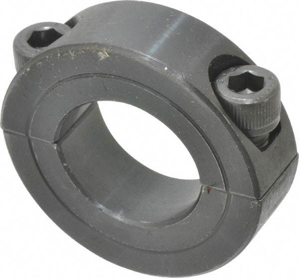 Climax Metal Products - 7/8" Bore, Steel, Two Piece Shaft Collar - 1-5/8" Outside Diam, 1/2" Wide - Americas Industrial Supply