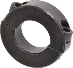 Climax Metal Products - 15/16" Bore, Steel, Two Piece Two Piece Split Shaft Collar - 1-3/4" Outside Diam, 1/2" Wide - Americas Industrial Supply