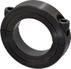 Climax Metal Products - 1-1/4" Bore, Steel, Two Piece Shaft Collar - 2-1/16" Outside Diam, 1/2" Wide - Americas Industrial Supply