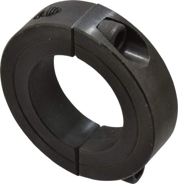 Climax Metal Products - 1-3/8" Bore, Steel, Two Piece Shaft Collar - 2-1/4" Outside Diam, 9/16" Wide - Americas Industrial Supply