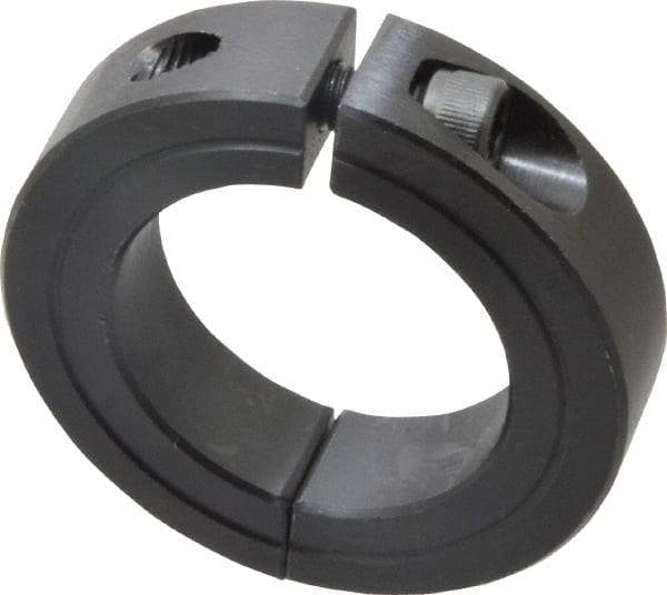 Climax Metal Products - 1-1/2" Bore, Steel, Two Piece Shaft Collar - 2-3/8" Outside Diam, 9/16" Wide - Americas Industrial Supply