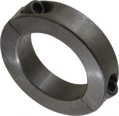 Climax Metal Products - 1-9/16" Bore, Steel, Two Piece Two Piece Split Shaft Collar - 2-3/8" Outside Diam, 9/16" Wide - Americas Industrial Supply