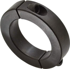 Climax Metal Products - 2" Bore, Steel, Two Piece Shaft Collar - 3" Outside Diam, 11/16" Wide - Americas Industrial Supply