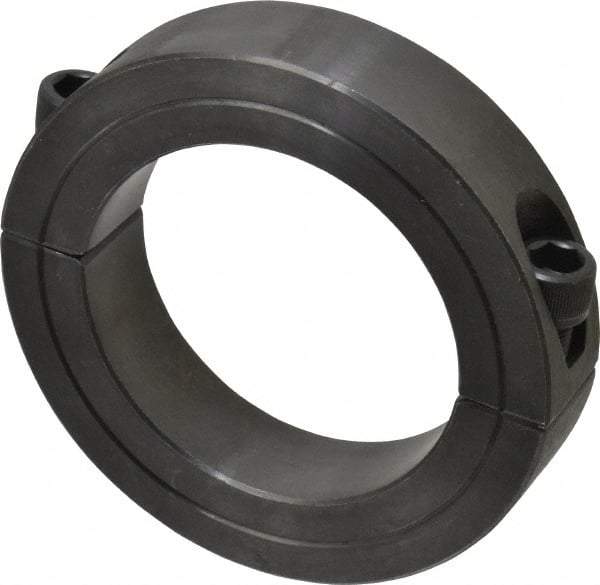 Climax Metal Products - 2-5/8" Bore, Steel, Two Piece Two Piece Split Shaft Collar - 3-7/8" Outside Diam, 7/8" Wide - Americas Industrial Supply