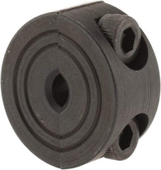 Climax Metal Products - 4mm Bore, Steel, Two Piece Shaft Collar - 11/16" Outside Diam - Americas Industrial Supply