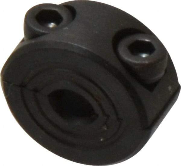 Climax Metal Products - 5mm Bore, Steel, Two Piece Shaft Collar - 11/16" Outside Diam - Americas Industrial Supply