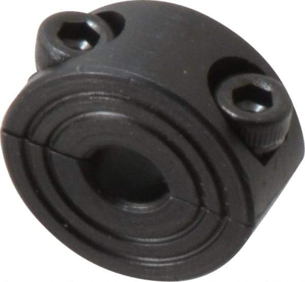 Climax Metal Products - 6mm Bore, Steel, Two Piece Shaft Collar - 3/4" Outside Diam - Americas Industrial Supply