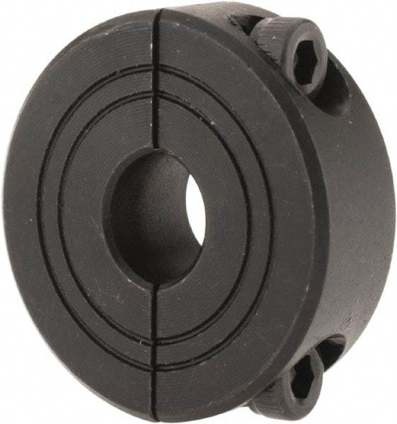 Climax Metal Products - 8mm Bore, Steel, Two Piece Shaft Collar - 1" Outside Diam - Americas Industrial Supply