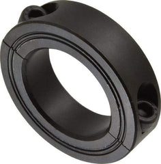 Climax Metal Products - 35mm Bore, Steel, Two Piece Shaft Collar - 2-1/4" Outside Diam - Americas Industrial Supply