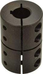 Climax Metal Products - 5/8" Inside x 1-1/2" Outside Diam, Rigid Coupling with Keyway - 2-1/4" Long x 3/16" Keyway Width - Americas Industrial Supply