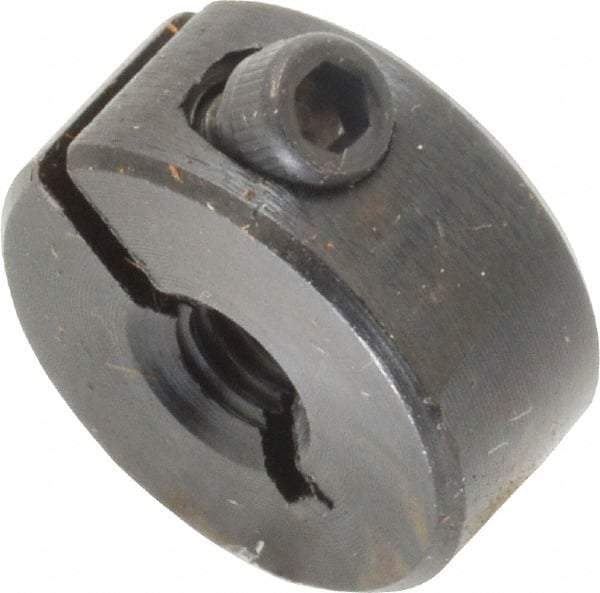 Climax Metal Products - 10-32 Thread, Steel, One Piece Threaded Shaft Collar - 11/16" Outside Diam, 5/16" Wide - Americas Industrial Supply