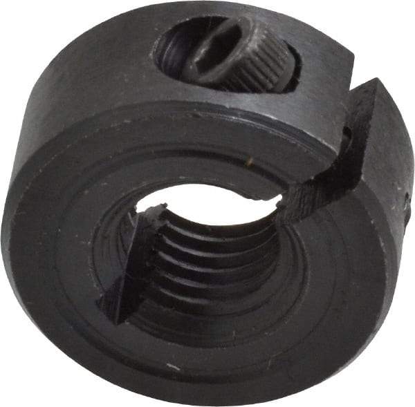 Climax Metal Products - 5/16-24 Thread, Steel, One Piece Threaded Shaft Collar - 11/16" Outside Diam, 5/16" Wide - Americas Industrial Supply