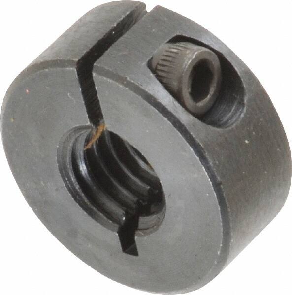 Climax Metal Products - 3/8-16 Thread, Steel, One Piece Threaded Shaft Collar - 7/8" Outside Diam, 3/8" Wide - Americas Industrial Supply