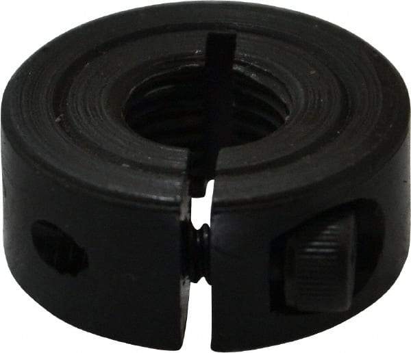 Climax Metal Products - 3/8-24 Thread, Steel, One Piece Threaded Shaft Collar - 7/8" Outside Diam, 3/8" Wide - Americas Industrial Supply