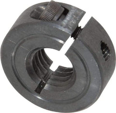 Climax Metal Products - 1/2-13 Thread, Steel, One Piece Threaded Shaft Collar - 1-1/8" Outside Diam, 13/32" Wide - Americas Industrial Supply