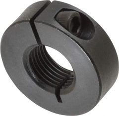 Climax Metal Products - 5/8-18 Thread, Steel, One Piece Threaded Shaft Collar - 1-5/16" Outside Diam, 7/16" Wide - Americas Industrial Supply