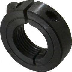 Climax Metal Products - 7/8-14 Thread, Steel, One Piece Threaded Shaft Collar - 1-5/8" Outside Diam, 1/2" Wide - Americas Industrial Supply