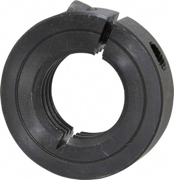 Climax Metal Products - 1-8 Thread, Steel, One Piece Threaded Shaft Collar - 1-3/4" Outside Diam, 1/2" Wide - Americas Industrial Supply