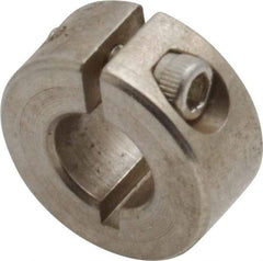 Climax Metal Products - 5/16" Bore, Stainless Steel, One Piece Clamp Collar - 11/16" Outside Diam, 5/16" Wide - Americas Industrial Supply