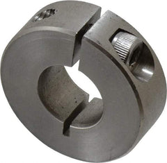 Climax Metal Products - 9/16" Bore, Stainless Steel, One Piece Clamp Collar - 1-5/16" Outside Diam, 7/16" Wide - Americas Industrial Supply