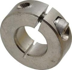 Climax Metal Products - 3/4" Bore, Stainless Steel, One Piece Clamp Collar - 1-1/2" Outside Diam, 1/2" Wide - Americas Industrial Supply