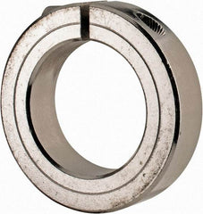 Climax Metal Products - 1-3/4" Bore, Stainless Steel, One Piece Clamp Collar - 2-3/4" Outside Diam, 11/16" Wide - Americas Industrial Supply