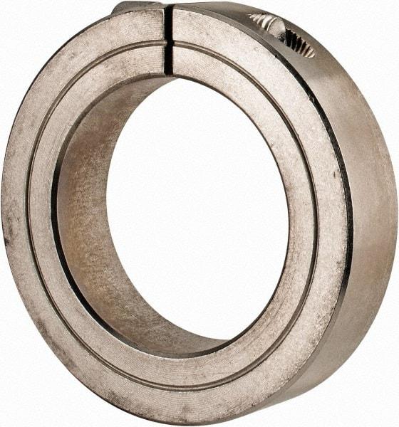 Climax Metal Products - 1-15/16" Bore, Stainless Steel, One Piece Clamp Collar - 3" Outside Diam, 11/16" Wide - Americas Industrial Supply